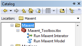 Maxent Tool in ArcCatalog